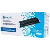 Картридж Europrint EPC-6001A, Синий, Для принтеров HP Color LaserJet 1600/2600/2605/CM1015/ 1017, 2000 страниц.